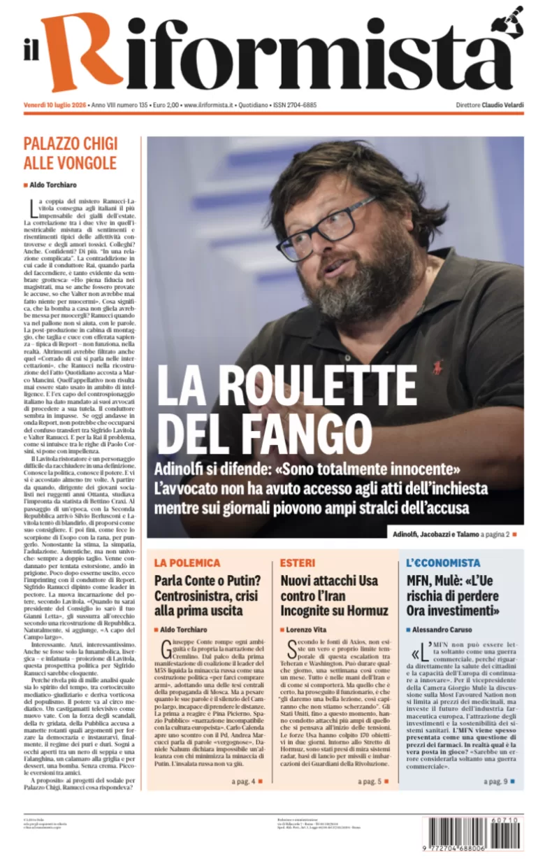 Quotidiano del 10 Luglio 2026