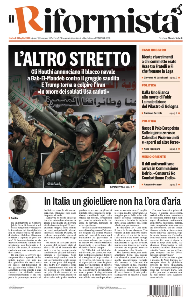 Quotidiano del 21 Luglio 2026