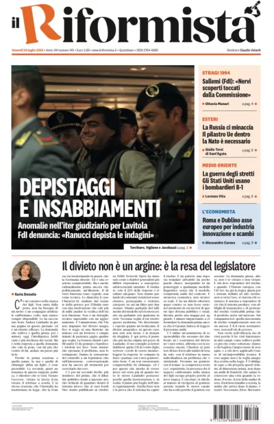 Quotidiano del 24 Luglio 2026