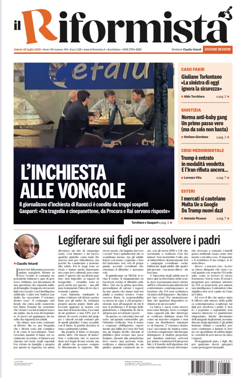 Quotidiano del 25 Luglio 2026