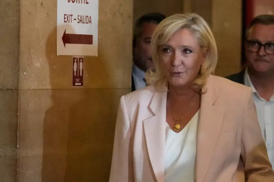 Far-right leader Marine Le Pen arrives at the courtroom for the verdict of her appeals trial, in Paris, France, Tuesday, July. 7, 2026. (AP Photo/Michel Euler) 



Associated Press / LaPresse
Only italy and spain