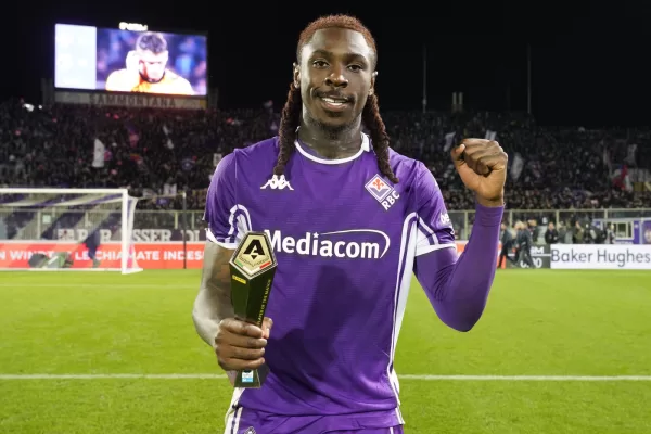 Fiorentinas Moise Kean awarded as Player of the match at the end of the Serie A soccer match between Fiorentina and Pisa at the Artemio Franchi stadium in Florence, center of Italy – Monday, February 23, 2026. Sport – Soccer (Photo by Marco Bucco/La Presse) Fiorentinas Moise Kean awarded as Player of the match at the end of the Serie A soccer match between Fiorentina and Pisa at the Artemio Franchi stadium in Florence, center of Italy – Monday, February 23, 2026. Sport – Soccer (Photo by Marco Bucco/La Presse)