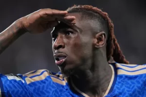 Italys Moise Kean celebrates after scoring 2-0 during the World Cup 2026 qualifying play-off soccer match between Italy vs Northern Ireland at the New Balance Stadium in Bergamo, north Italy – Thursday, March 26 , 2026. Sport – Soccer . (Photo by Spada/LaPresse) Italys Moise Kean celebrates after scoring 2-0 during the World Cup 2026 qualifying play-off soccer match between Italy vs Northern Ireland at the New Balance Stadium in Bergamo, north Italy – Thursday, March 26 , 2026. Sport – Soccer . (Photo by Spada/LaPresse)