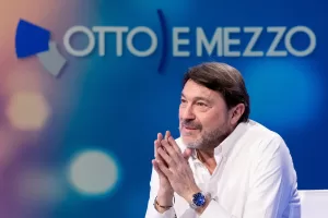 SIgfrido Ranucci, conduttore della trasmissione Report Rai 3, ospite della trasmissione otto e mezzo condotta da Lilly Gruber in onda su La7 a Roma, Martedì 07 Aprile 2026 (foto Mauro Scrobogna / LaPresse)
Sigfrido Ranucci, host of the Rai 3 program Report, guest of the program ‘otto e mezzo’ hosted by Lilly Gruber broadcast on La7 in Rome, Tuesday April 07 2026 (foto by Mauro Scrobogna / LaPresse) SIgfrido Ranucci, conduttore della trasmissione Report Rai 3, ospite della trasmissione otto e mezzo condotta da Lilly Gruber in onda su La7 a Roma, Martedì 07 Aprile 2026 (foto Mauro Scrobogna / LaPresse)
Sigfrido Ranucci, host of the Rai 3 program Report, guest of the program ‘otto e mezzo’ hosted by Lilly Gruber broadcast on La7 in Rome, Tuesday April 07 2026 (foto by Mauro Scrobogna / LaPresse)