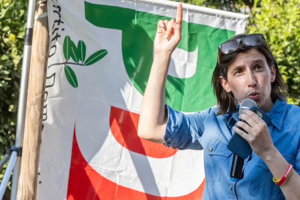 la segretaria PD Elly Schlein in occasione della presentazione del ‘Piano caldo’ del Partito democratico presso il Giardino Galafati rifugio climatico di Roma all’aperto”. Roma, Venerdì 31 Luglio 2026 (photo by Mauro Scrobogna / LaPresse)
PD secretary Elly Schlein at the presentation of the Democratic Party’s ‘Hot Plan’ at the Galafati Garden, an open-air climate refuge in Rome. Rome, Friday July 31 2026 (photo by Mauro Scrobogna / LaPresse) la segretaria PD Elly Schlein in occasione della presentazione del ‘Piano caldo’ del Partito democratico presso il Giardino Galafati rifugio climatico di Roma all’aperto”. Roma, Venerdì 31 Luglio 2026 (photo by Mauro Scrobogna / LaPresse)
PD secretary Elly Schlein at the presentation of the Democratic Party’s ‘Hot Plan’ at the Galafati Garden, an open-air climate refuge in Rome. Rome, Friday July 31 2026 (photo by Mauro Scrobogna / LaPresse)