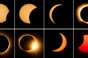 This combination photo shows the sequence of the moon covering the sun in a total solar eclipse seen from Berlanga de Duero, central Spain, Wednesday, Aug. 12, 2026. (AP Photo/Bernat Armangue)
Associated Press / LaPresse
Only italy and spain This combination photo shows the sequence of the moon covering the sun in a total solar eclipse seen from Berlanga de Duero, central Spain, Wednesday, Aug. 12, 2026. (AP Photo/Bernat Armangue)
Associated Press / LaPresse
Only italy and spain