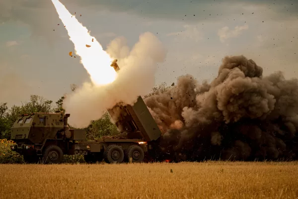 A Ukrainian HIMARS crew, attached to the 148th brigade, fires rockets at Russian positions, on the front line in eastern Ukraine, Saturday, Aug. 8, 2026. (AP Photo/Dan Bashakov) A Ukrainian HIMARS crew, attached to the 148th brigade, fires rockets at Russian positions, on the front line in eastern Ukraine, Saturday, Aug. 8, 2026. (AP Photo/Dan Bashakov)