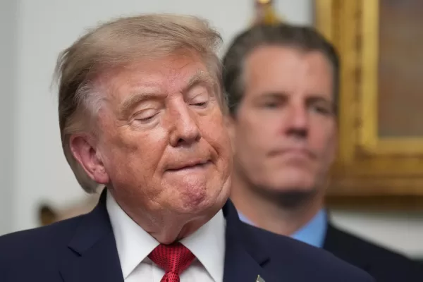 President Donald Trump speaks during a meeting with technology leaders in the Roosevelt Room of the White House, Wednesday, Aug. 19, 2026, in Washington. (AP Photo/Jacquelyn Martin)