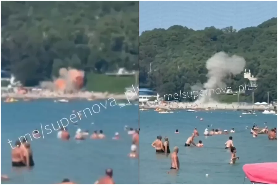 Guerra Russia-Ucraina, il video del drone di Kiev (abbattuto dalla contraerea di Putin) che esplode in spiaggia: la fuga dal mare e le vittime