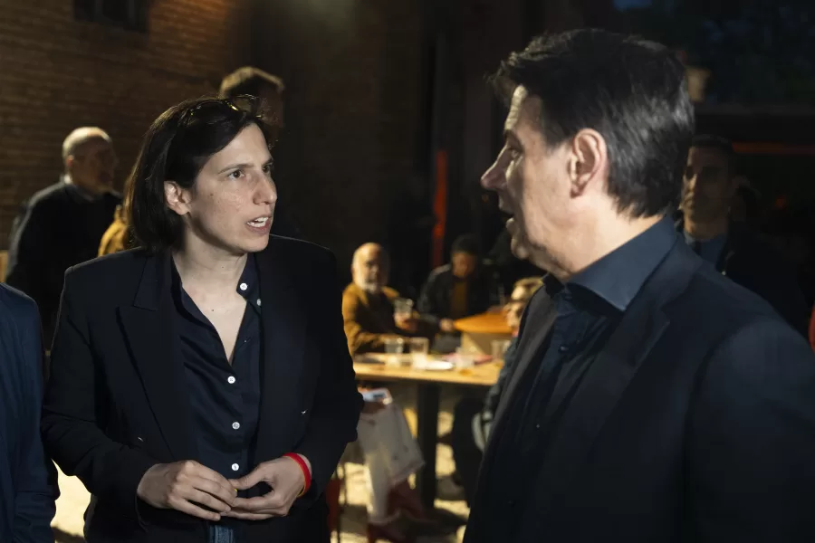 ELLY SCHLEIN, SEGRETARIA PARTITO DEMOCRATICO, GIUSEPPE CONTE, PRESIDENTE DEL MOVIMENTO 5 STELLE