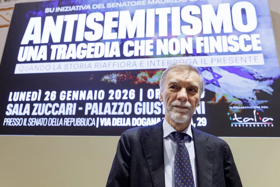 Graziano Delrio durante il convegno Antisemitismo. Una tragedia che non finisce, organizzato dalla fondazione Italia Protagonista, Roma, Lunedì 26 Gennaio 2026 (Foto Roberto Monaldo / LaPresse) 

Graziano Delrio during the conference on anti-semitism organized by the Italia Protagonista foundation, Rome, Monday, January 26, 2026 (Photo by Roberto Monaldo /LaPresse)