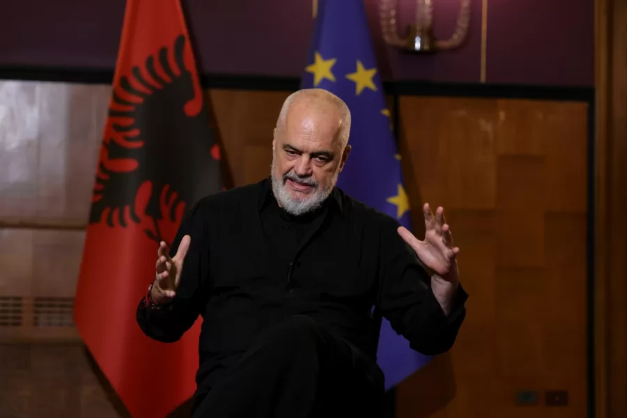 Albanian Prime Minister Edi Rama speaks during an interview with The Associated Press in Tirana, Albania, Tuesday, June 9, 2026. (AP Photo/Hameraldi Agolli) 


Associated Press / LaPresse
Only italy and spain