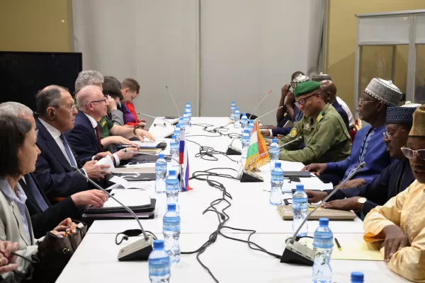 In this photo provided by Russian Foreign Ministry Press Service, Russian Foreign Minister Sergey Lavrov, second left, and Nigeria Minister of Foreign Affairs, Yusuf Tuggar, third right, attend the talks in Niamey, Niger, Wednesday, July 8, 2026. (Russian Foreign Ministry Press Service via AP)





Associate Press/ LaPresse
Only Italy and Spain