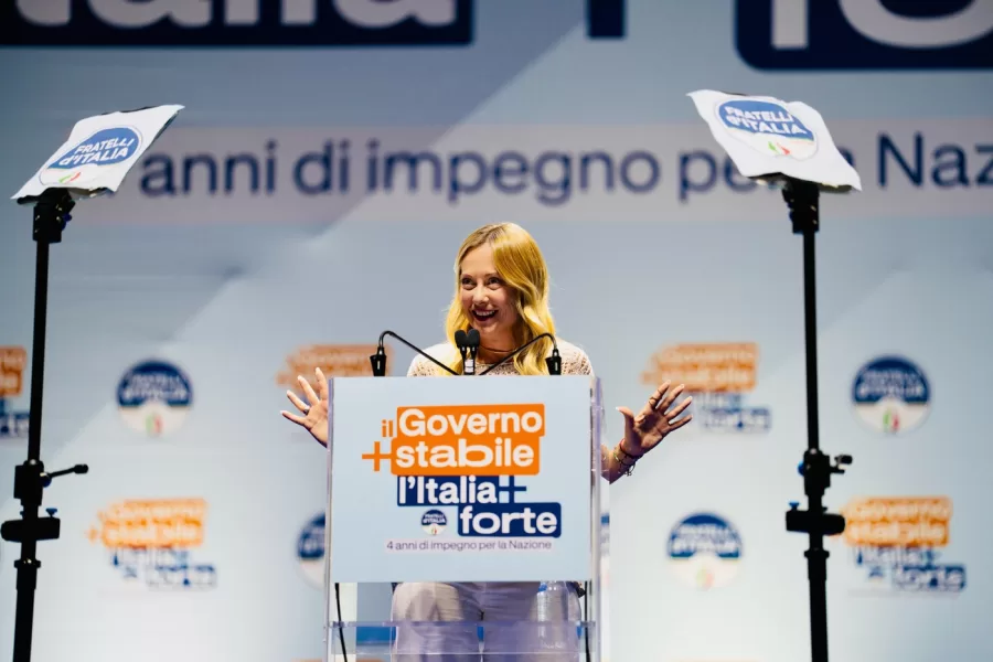 Il Presidente del Consiglio, Giorgia Meloni,  a Bari , 4 Settembre 2026 (Foto Filippo Attili/Palazzo Chigi/LaPresse)

DISTRIBUTION FREE OF CHARGE – NOT FOR SALE – Obbligatorio citare la fonte LaPresse/Palazzo Chigi/Filippo Attili