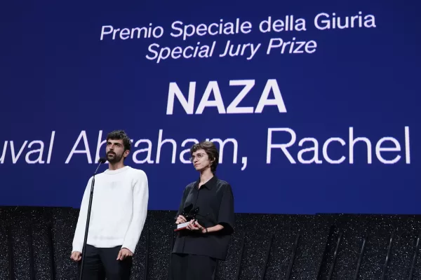Special Jury Prize to Rachel Szor, left, and Yuval Abraham for the film ‘Naza’ at the Closing Ceremony of the 83rd Venice Film Festival September 12 2026, Venice, Italy (photo by Gian Mattia DAlberto/Lapresse) Special Jury Prize to Rachel Szor, left, and Yuval Abraham for the film ‘Naza’ at the Closing Ceremony of the 83rd Venice Film Festival September 12 2026, Venice, Italy (photo by Gian Mattia DAlberto/Lapresse)