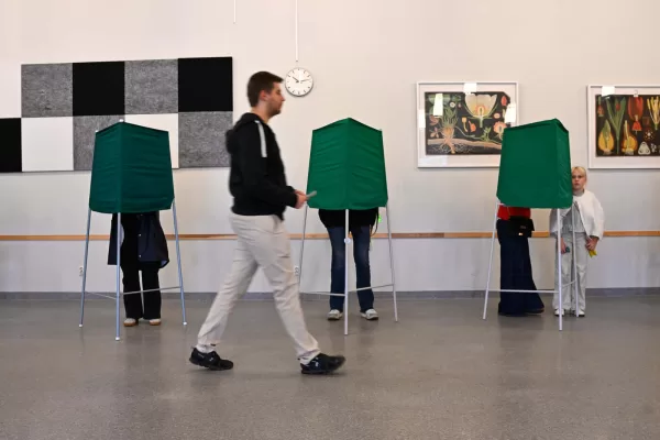 Voters cast their ballots at a polling station set up in a school, in Enkoping, Sweden, Sunday, Sept. 13, 2026. (Fredrik Sandberg/TT News Agency via AP) Voters cast their ballots at a polling station set up in a school, in Enkoping, Sweden, Sunday, Sept. 13, 2026. (Fredrik Sandberg/TT News Agency via AP)