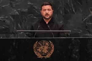 Ukraine’s President Volodymyr Zelenskyy speaks during the 81st session of the United Nations General Assembly at United Nations headquarters, Wednesday, Sept. 23, 2026. (AP Photo/Heather Khalifa) Ukraine’s President Volodymyr Zelenskyy speaks during the 81st session of the United Nations General Assembly at United Nations headquarters, Wednesday, Sept. 23, 2026. (AP Photo/Heather Khalifa)