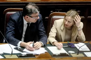 Il Ministro delleconomia Giancarlo Giorgetti, Il Presidente del Consiglio Giorgia Meloni in occasione delle Comunicazioni del Presidente del Consiglio in vista del Consiglio europeo del 23 e 24 ottobre. Camera dei Deputati, Roma Mercoledì 22 Ottobre 2025. (foto Mauro Scrobogna / LaPresse)
Minister of economy Giancarlo Giorgetti, Prime Minister Giorgia Meloni on the occasion of the Prime Minister’s Communications in view of the European Council of 23 and 24 October. Chamber of Deputies, Wednesday October 22 2025. (Photo by Mauro Scrobogna / LaPresse) Il Ministro delleconomia Giancarlo Giorgetti, Il Presidente del Consiglio Giorgia Meloni in occasione delle Comunicazioni del Presidente del Consiglio in vista del Consiglio europeo del 23 e 24 ottobre. Camera dei Deputati, Roma Mercoledì 22 Ottobre 2025. (foto Mauro Scrobogna / LaPresse)
Minister of economy Giancarlo Giorgetti, Prime Minister Giorgia Meloni on the occasion of the Prime Minister’s Communications in view of the European Council of 23 and 24 October. Chamber of Deputies, Wednesday October 22 2025. (Photo by Mauro Scrobogna / LaPresse)