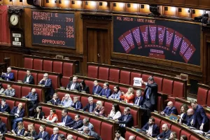 Il tabellone della alla Camera dei deputati l’esito del voto finale sul ddl legge elettorale, Roma, Giovedì 8 ottobre 2026 (Foto Roberto Monaldo / LaPresse)
Electronic display board of the Chamber of Deputies shows the result of the final vote on the electoral law, Rome, Thursday, October 8, 2026 (Photo by Roberto Monaldo / LaPresse) Il tabellone della alla Camera dei deputati l’esito del voto finale sul ddl legge elettorale, Roma, Giovedì 8 ottobre 2026 (Foto Roberto Monaldo / LaPresse)
Electronic display board of the Chamber of Deputies shows the result of the final vote on the electoral law, Rome, Thursday, October 8, 2026 (Photo by Roberto Monaldo / LaPresse)
